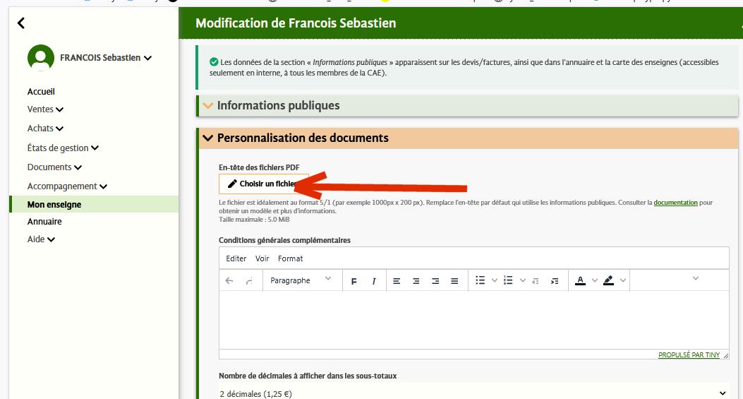 cliquez sur 